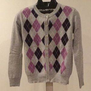 Like New Mudo Argyle Wool Blend Cardigan